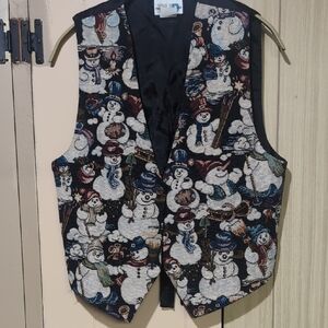 Festive Snowman Tapestry Vest